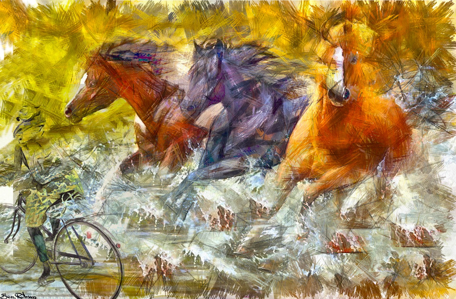 A gallop in the water