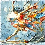 ריקוד אוהב , ציור בצבעי שמן ,לבית, לסלון, למשרד, בהתאמה אישית