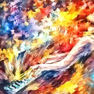 "להנות ממוסיקה פורחת" ציור בצבעי שמן, בהתאמה אישית, לבית, לסלון, למשרד,