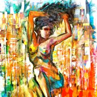 ציור של אישה בערום, בצבעי שמן , לחדר שינה ,בהתאמה אישית