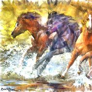 היופי והאצילות המיוחד שיש בסוסים,ציור שמן, לבית,למשרד ,בהתאמה אישית