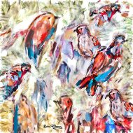 עופות נודדים ,ציור שמן,בכל גודל,לבית,למשרד,לסלון