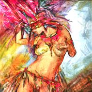 רקדנית אקזוטית, ציור בצבעי שמן, לבית,לסלון, לחדר שינה,בכל גודל ,עם הדמייה ללא תשלום