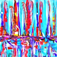 ציור אבסטרקטי ,בצבעי שמן, לבית, למשרד, ניתן לקבל בכל גודל