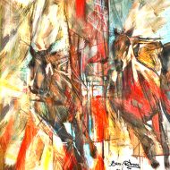 היופי והאצילות המיוחד שיש בסוסים,ציור שמן, לבית,למשרד ,בהתאמה אישית