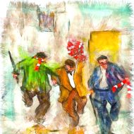 הרבה הומור ושמחה,,ציור שמן על קנבס ,ניתן בכל גדול בהתאמה לבית